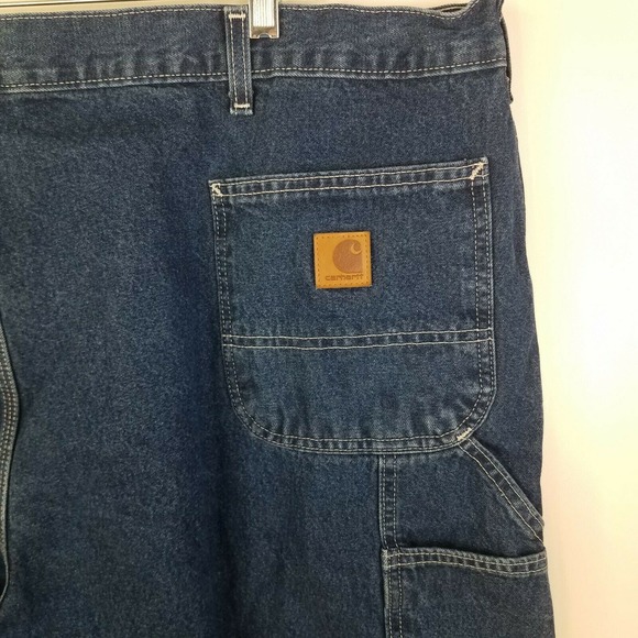 Carhartt Carpenter Jeans Mens 50x30 Loose Original Fit Deepstone Blue B13-DST - Picture 7 of 9